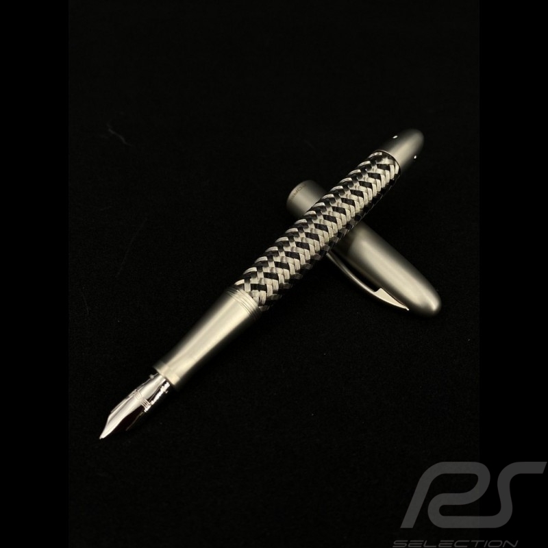 Porsche Design Tec Flex steel / black Fountain Pen gold nib F size