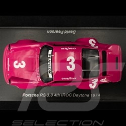 Porsche 911 RS 3.0 n° 3 4ème 4th 4. IROC Daytona 1974 1/43 Spark US144