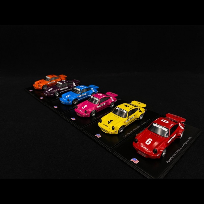 6 models set Porsche 911 RS 3.0 IROC Daytona 1974 1/43 Spark