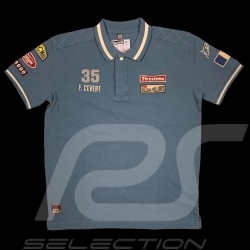 Polo shirt François Cevert 35 Ollon Villars 1971 Blue - men