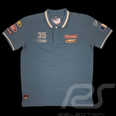 Polo-shirt François Cevert 35 Ollon Villars 1971 Blue - Herren