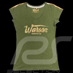 T-shirt Basic Gold Vintage design Kaki - Damen