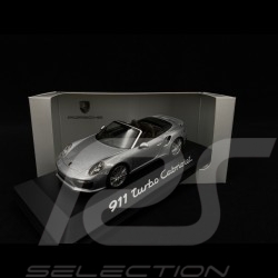 Porsche 991 Turbo Cabriolet gris 1/43 Herpa WAP0201300G