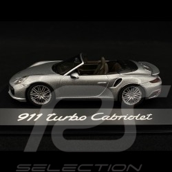 Porsche 991 Turbo Cabriolet gris 1/43 Herpa WAP0201300G