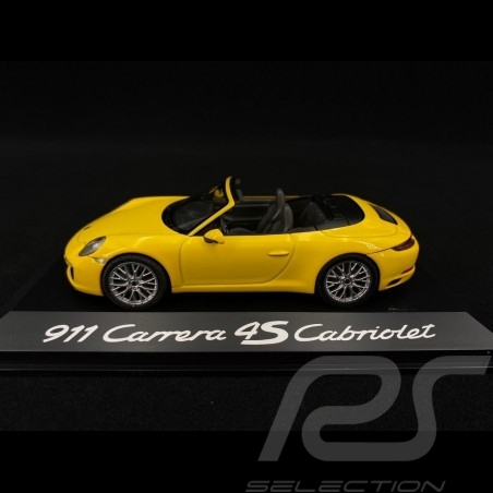 Porsche 991 Carrera 4S Cabriolet phase 2 2016 1/43 Herpa WAP0201090G jaune racing racing yellow Racing gelb