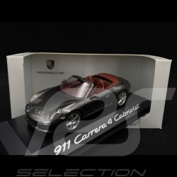 Porsche 911 Carrera 4 Cabriolet typ 991 phase 2 2015 graphitgrau 1/43 Herpa WAP0201010G