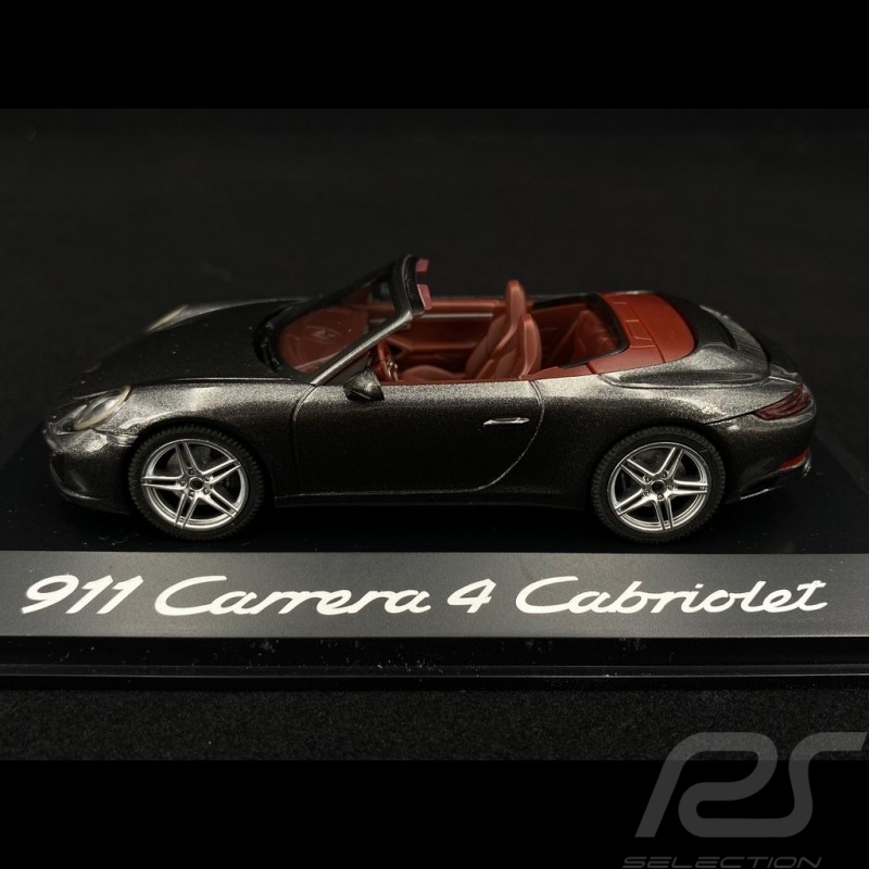 Porsche 911 Carrera 4 Cabriolet type 991 phase 2 2015 graphit grey 1/43 Herpa WAP0201010G Porsche 911 Carrera 4 Cabriolet type 991 phase 2 2015 graphit grey 1/43 Herpa WAP0201010G