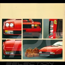 Brochure Ferrari Testarossa de 1984 à 1989 en Italien Anglais Français Allemand 1﻿5M/10/84