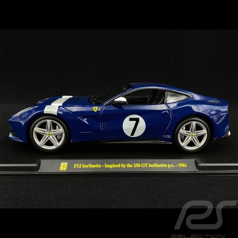 Ferrari F12 Berlinetta n° 7 1961 Blau 1/24 Bburago