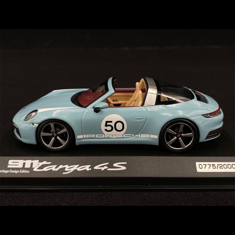 Porsche 911 Targa Heritage 4S Type 992 n° 50 Meissen Blue Edition 1/43 ...
