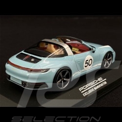 Porsche 911 / 992 Targa 4S n° 50 Bleu blue blau Meissen Heritage Edition 1/43 Minichamps WAP0209110NTRG