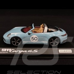 Exemplar n° 2 / 2000 Porsche 911 / 992 Targa 4S n° 50 Meissen Blau Heritage Edition 1/43 Minichamps WAP0209110NTRG