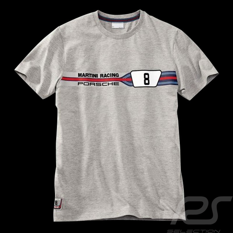 T-shirt Porsche Martini Racing Collection 911 Carrera RSR n° 8 Gris WAP557D - homme
