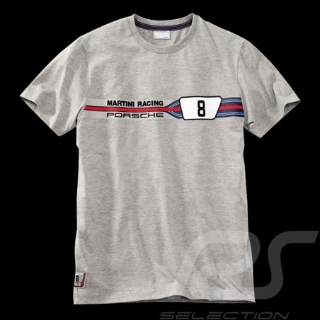 Porsche T-shirt Martini Racing Collection 911 Carrera RSR n° 8 Grau WAP557D - herren