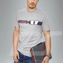 T-shirt Porsche Martini Racing Collection 911 Carrera RSR n° 8 Gris WAP557D - homme