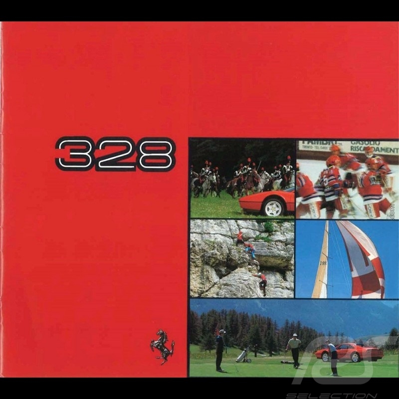 Brochure Ferrari 328 de 1985 à 1989 incomplète ﻿- couverture manquante