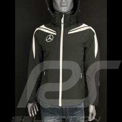 Veste Jacket Jacke Mercedes Softshell à capuche Noir/ Blanc Mercedes-Benz SG7640M - homme