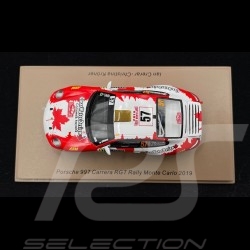Porsche 911 Carrera RGT Type 997 n° 57 Rally Monte Carlo 2019 1/43 Spark S5989