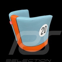 Petit Fauteuil cabriolet Racing Inside pour enfants n° 20 bleu Racing team / orange