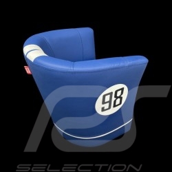 Small Tub chair Racing Inside for kids n° 98 Cobra racing blue / white