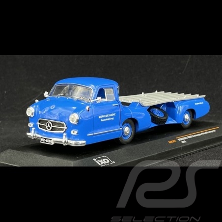 Mercedes-Benz racing car transporter 1955 Blue Wonder 1/43 - Ixo Models RAC342