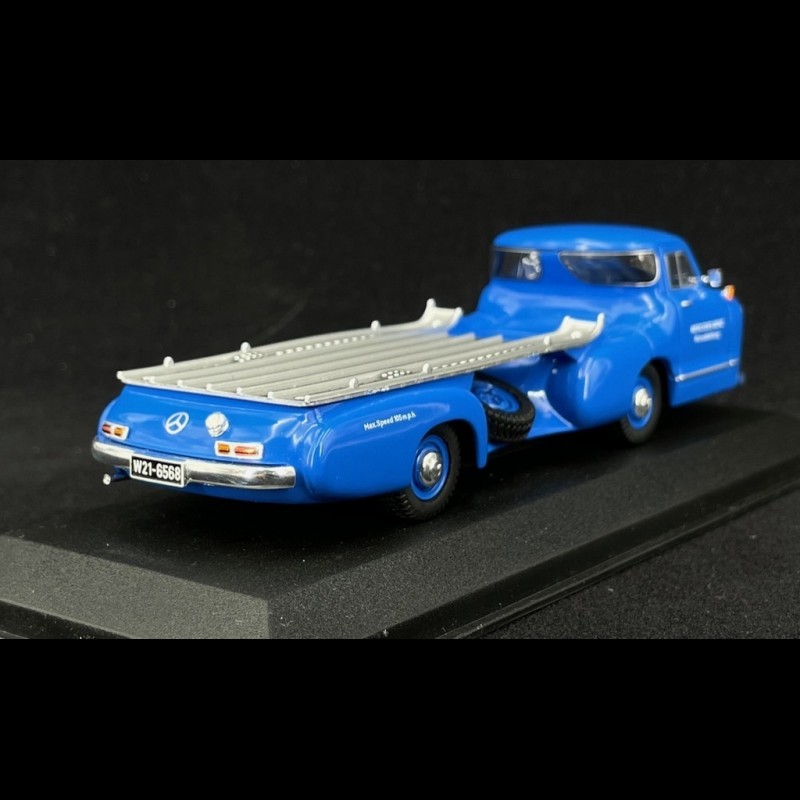 Mercedes-Benz racing car transporter 1955 Blue Wonder 1/43 - Ixo Models  RAC342