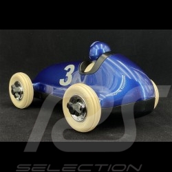 Miniature racing car Vintage de course n°3 Bruno Bleu blue blau Métallisé Playforever PLBRU104