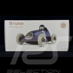 Miniature racing car Vintage de course n°3 Bruno Bleu blue blau Métallisé Playforever PLBRU104