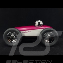 Miniature racing car Vintage de course Clyde n°3 Violet - Argent Playforever PLCLY505