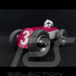 Miniature racing car Vintage de course Clyde n°3 Violet - Argent Playforever PLCLY505