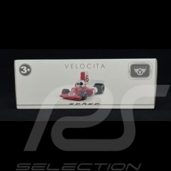 Miniature Vintage racing car de course n° 6 Velocita F1 Rouge / Blanc red white rot weiß Playforever PLVERVVE301