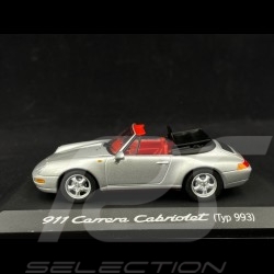 Porsche 911 Carrera Cabriolet type 993 1/43 Minichamps WAP02003997 argent silver silber