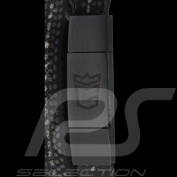 Bracelet MONGRIP Monza Argent silber silver black schwarz Noir Mat rhodié Cordon en pneu GT