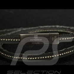 Bracelet MONGRIP Monza matte black Rhodium silver finish GT-Tire Cord