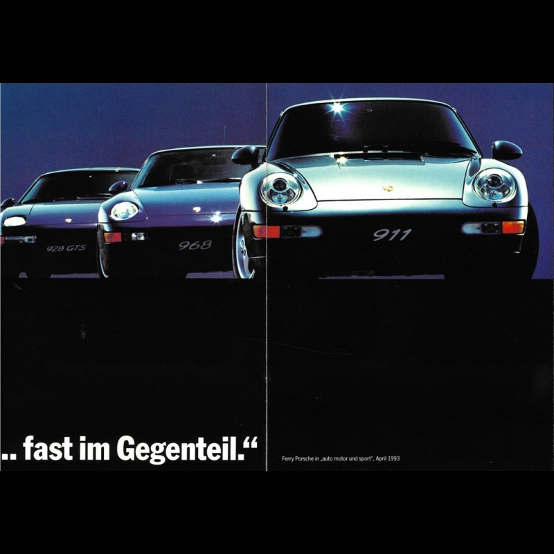 Porsche VW-Porsche カラーカタログ Porsche Brochure 911 928 968 Range 8/1993 in german WVK12731194
