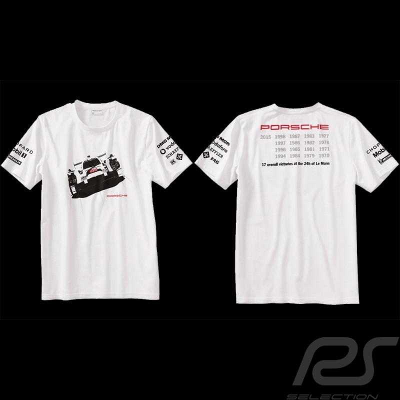 T-shirt Porsche 919 Le Mans 2015 white Porsche WAP796G - men