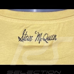 T-Shirt Steve McQueen Moto Stay Cool, be a Hero Gelb Hero Seven - Herren