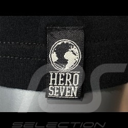 T-Shirt Steve McQueen Moto Stay Cool, be a Hero Schwarz Hero Seven - Herren