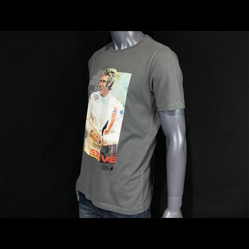 T-shirt Steve McQueen Le Mans 1971 Kaki Green SQ222TSM13-324 - Men - Foto 4