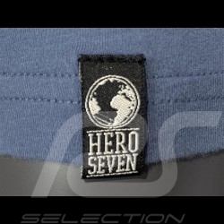 Steve McQueen T-shirt STEVE Blue Hero Seven - men