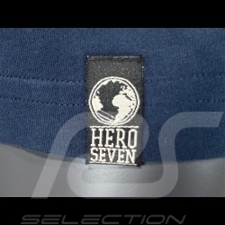 T-shirt Steve McQueen Driving License Bleu Marine blue blau Hero Seven - homme