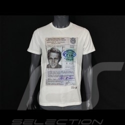 T-shirt Steve McQueen Driving License Blanc white weiß Hero Seven - homme