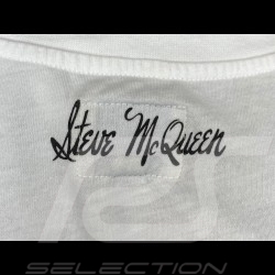 T-shirt Steve McQueen Driving License Blanc white weiß Hero Seven - homme