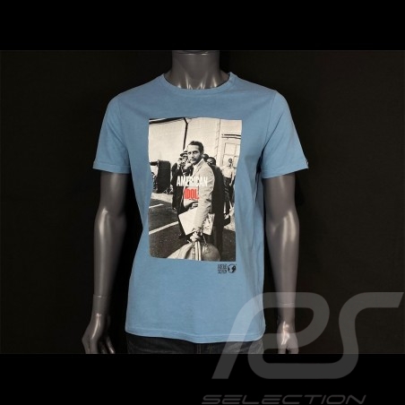 Paul Newman T-shirt American Idol blau Hero Seven - Herren