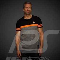 T-shirt Gulf Tricolore Premium Noir / Orange / Gris black / grey / schwarz / grau homme men herren