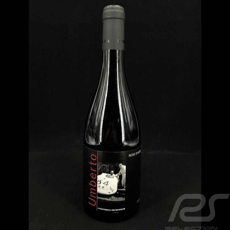 Bouteille de vin rouge Umberto Porsche Museum Terre Sicilienne Nero d'Avola 2018 Wine Wein