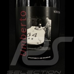 Bottle of red wine Umberto Porsche Museum Terre Siciliane Nero d'Avola 2018