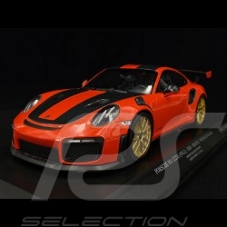 Porsche 911 GT2 RS type 991 2018 lavaorange Pack Weissach 1/18 Minichamps 155068305