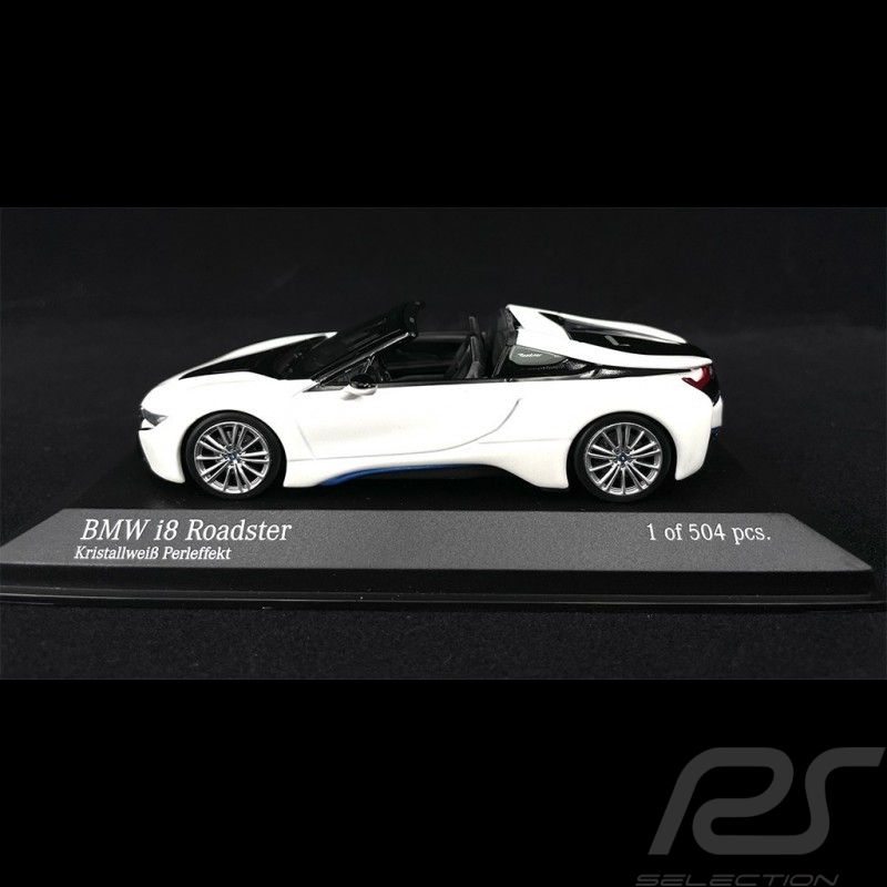BMW i8 Roadster 2018 Crystal White 1/43 Minichamps 410027031