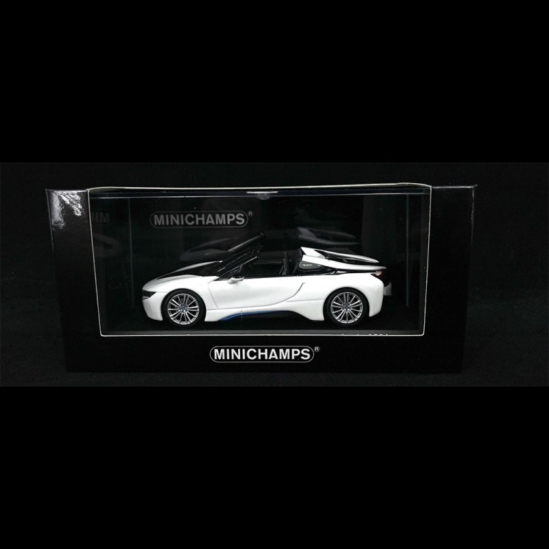 BMW i8 Roadster 2018 Crystal White 1/43 Minichamps 410027031